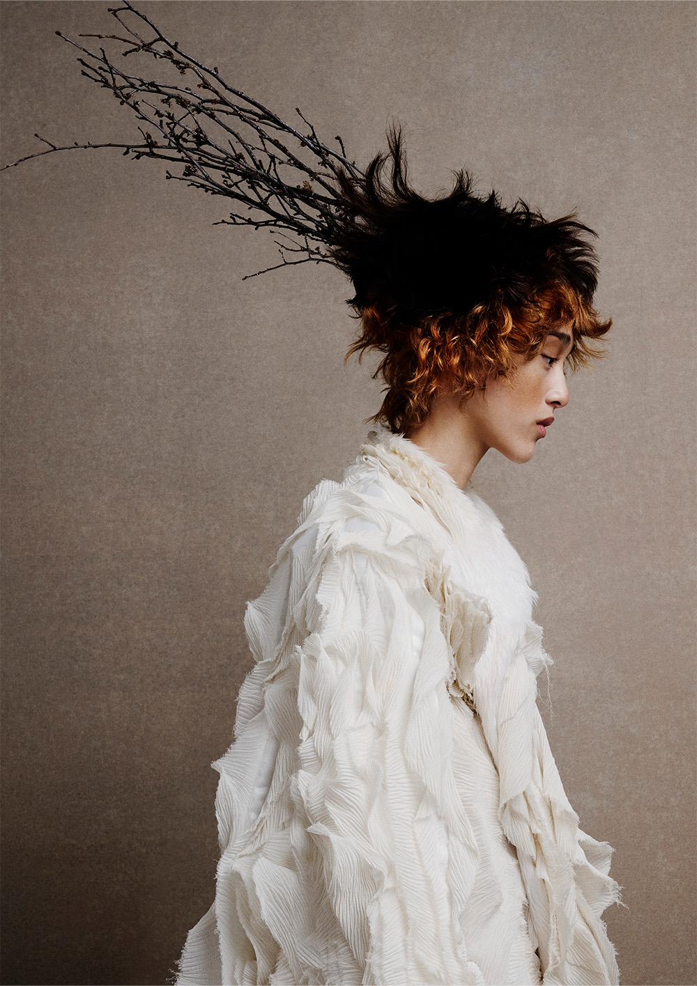 Two-Tone Textured Crop - Nicole Kae - Yakushima Collection